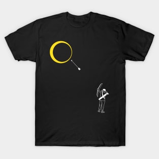 Total Solar Eclipse 2024 Archer Shooting Arrows at the Sun T-Shirt